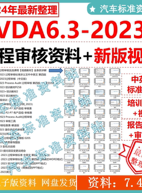 VDA6.3-2023过程审核资料红皮书Excel审核检查表 2023年视频 精选
