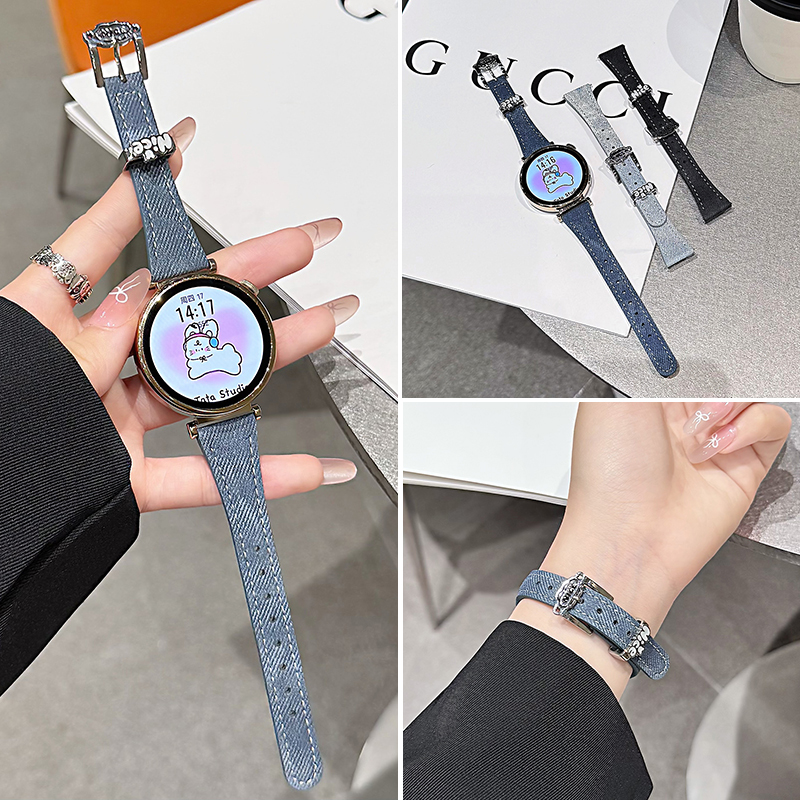 适用华为watchGT5pro牛仔布表带