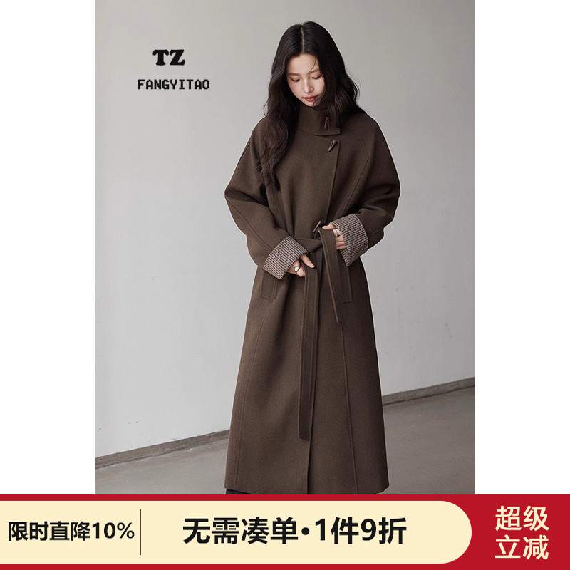 原版！高品质长款过膝毛呢大衣冬