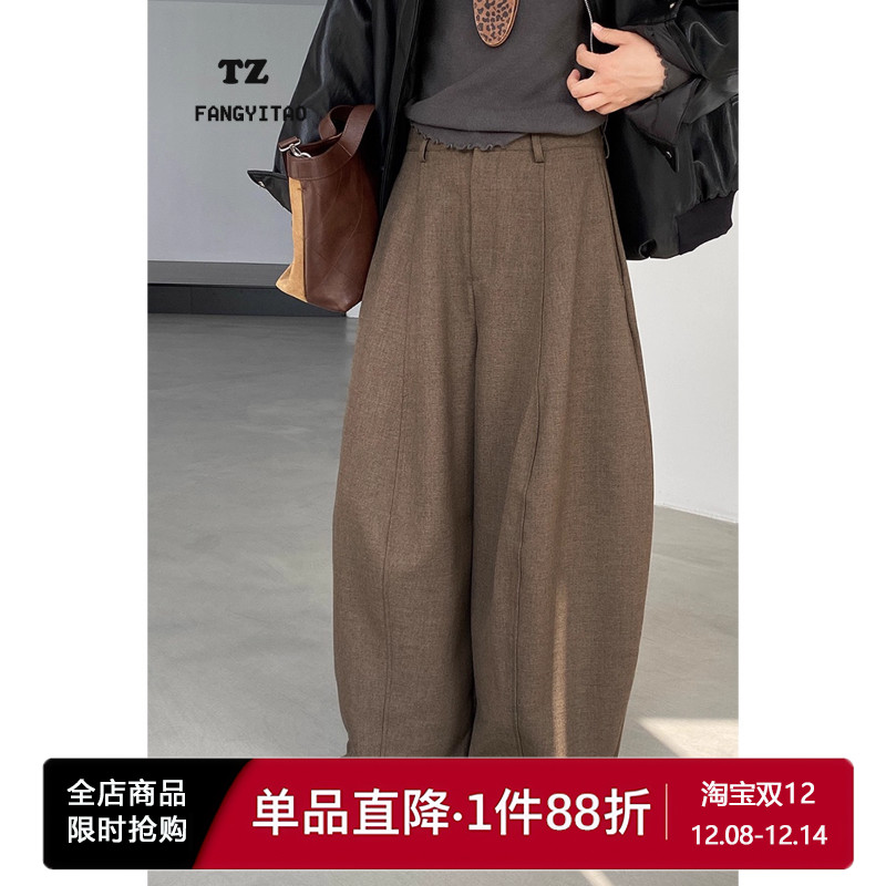 推荐！很显瘦的加绒加厚毛呢裤冬