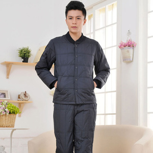 中老年人羽绒服内胆套装男士加厚冬装爸爸款保暖内穿裤子棉衣棉裤