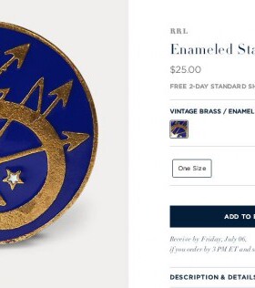 RRL衣酷  Enameled Star Pin