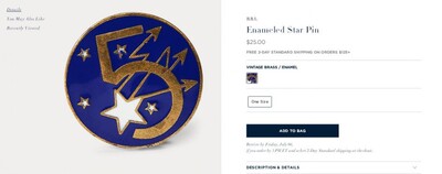 RRL衣酷  Enameled Star Pin