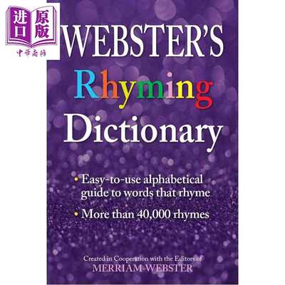 进口原版 *韦氏押韵词典 Webster s Rhyming Dictionary 英文原版 韦氏词典 词汇参考工具书 Merriam Webster   Federal Street Pr