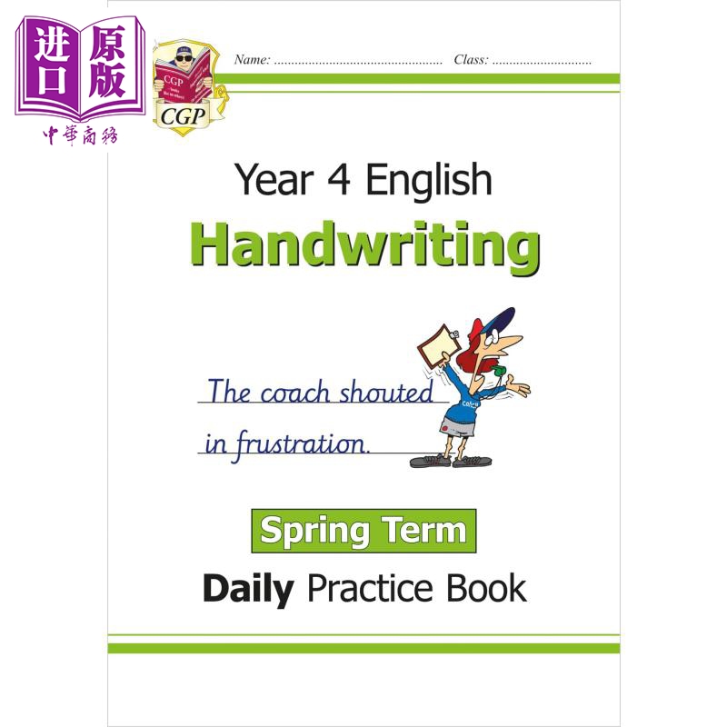 中商原版 *英国原版CGP教辅 新KS2手写日常练习书4年级春季学期 New KS2 Handwriting Daily Practice Book Year 4    CGP