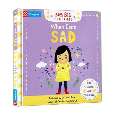 进口原版 Little Big Feelings When I am Sad 当我难过的时候 幼儿启蒙认知 绘本 英文版 进口英语原版书籍 英文原版 Campbell