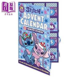 进口原版 *迪士尼史迪奇5分钟故事盲盒书 Disney Stitch 5-Minute Stories Advent Calendar 英文原版 儿童绘本故事   Autumn Publ