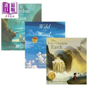 进口原版 *Grahame Baker-Smith 自然主题绘本3册套装 Rain 雨的旋律 Wind 风之怒 Earth 地球 格林威奖得奖名家 英   Templar Pub