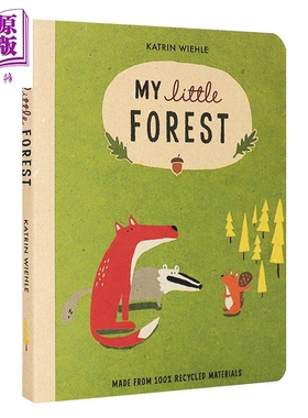 进口原版 *My Little Forest 我的小小森林 自然世界纸板书 儿童启蒙认知 动物绘本 英语进口图画书 0-1-2-3岁   Houghton Mifflin