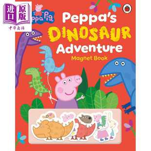 进口原版 *磁铁书 粉红猪佩奇的恐龙历险 Peppa Pig Peppas Dinosaur Adventure Magnet Book 英文原版 进口绘本童   Ladybird Boo