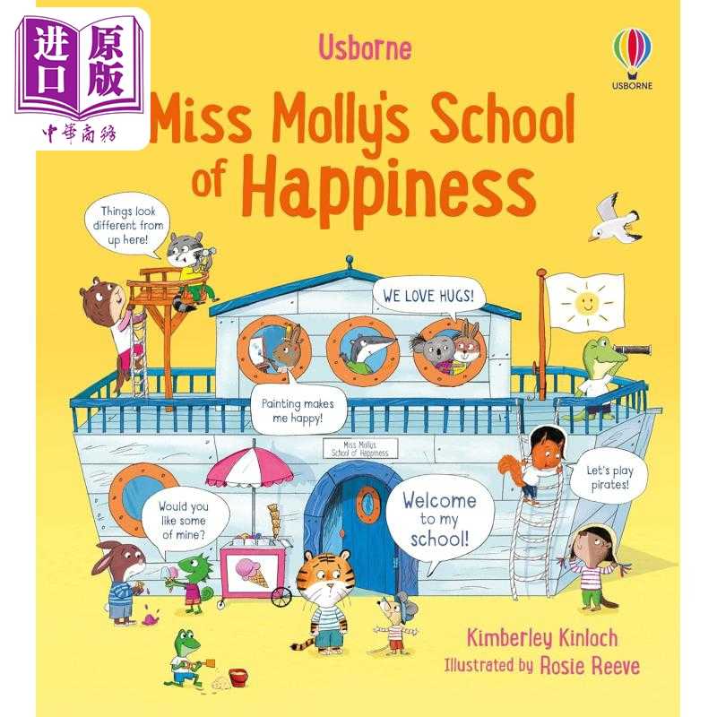 中商原版 *莫莉小姐的礼仪学校 快乐 Miss Mollys School of Happiness 英文原版 儿童情绪 绘本故事图画书 精装 进   Usborne Pub