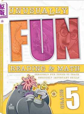进口原版 *Carson Dellosa Unusually Fun 5th Grade Math and Reading Workbooks 趣味十足的数学和英语阅读练习册   Carson Dell
