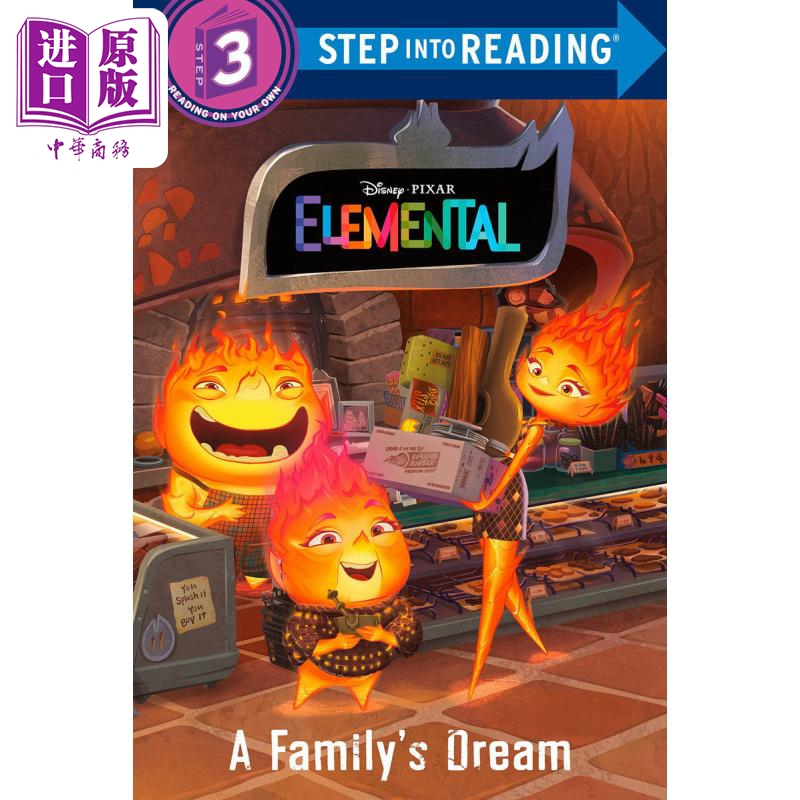 进口原版 *Step into Reading：Disney/Pixar A Familys Dream阅读进阶3级:疯狂元素城-家的梦想 英文原版 分级阅读   Disney Pres