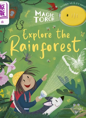 进口原版 *魔法手电筒 雨林探索 Magic Torch Explore the Rainforest 英文原版 儿童科普绘本 自然科学探索童书 精   Little tige