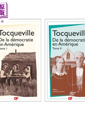 进口原版 *托克维尔 论美国的民主 2本套装 法文原版 De la democratie en Amerique Alexis de Tocqueville   Flammarion