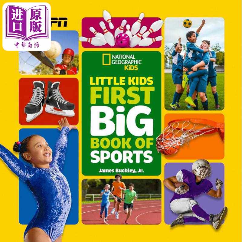 进口原版 *孩子们的体育大百科 Little Kids First Big Book of Sports 英文原版 儿童科普读物 精装 美国地理出版   National Geo