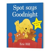 英文原版 纸板书 Says 进口英语原版 Goodnight 英文版 Spot Hill 绘本 进口原版 Warne 小玻说晚安 Eric 书籍