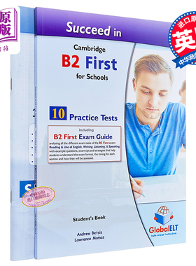 进口原版 *SＵＣceed in B2 First Schools Practice Tests Self Study 剑桥FCE考试校园版备考宝典 B2等级 模拟测试
