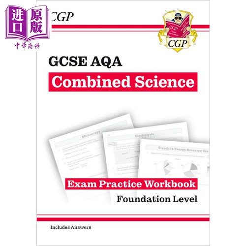 进口原版 *CGP New GCSE Combined Science AQA Exam Practice Workbook - Foundation 综合科学AQA考试练习手册-基   Coordinatio