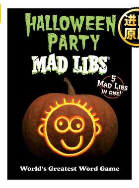 进口原版 Halloween Party Mad Libs 万圣节派对 疯狂填词游戏 英文原版   Mad