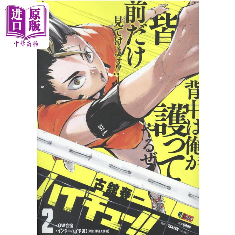 进口原版 *漫画 排球少年!! 2 十周年remix版 GW集训/高中校际比赛预选1（常波 伊达工业編） 古馆春一 集英社 日文   集英社