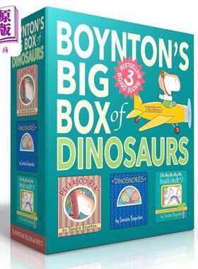 进口原版 *桑德拉.博因顿 恐龙的故事 3册套装 Sandra Boynton BoyntonS Big Box Of Dinosaurs (Boxed Set)英文原   Little Simon