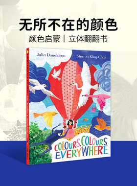进口原版 英文原版 Colours, Colours Everywhere 无所不在的颜色 Pan Macmillan出版 精装翻翻书 Sharon King-Chai Julia Dona