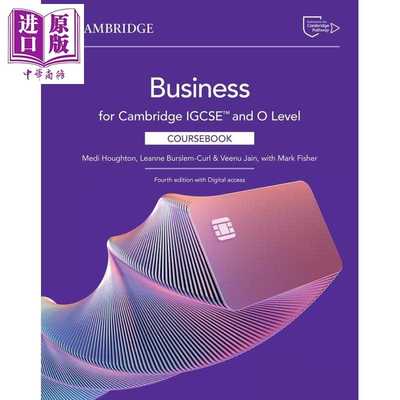 中商原版 *剑桥IGCSE和OLEVEL商科教材 含2年在线账号 Cambridge IGCSE O Level Business Coursebook with Digital   Cambridge U