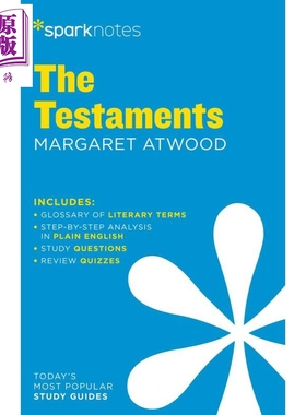 进口原版 *Sparknotes 文学指南 遗嘱 英文原版 The Testaments Sparknotes Literature Guide Margaret Atwood   Sparknotes