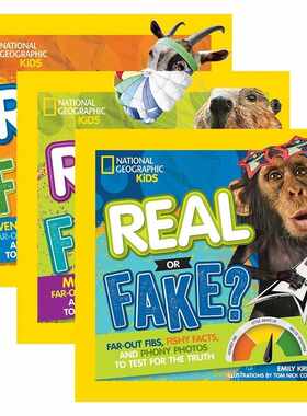 进口原版 Real or Fake 3册合售 国家地理儿童教育绘本 是真是假 儿童幽默趣味科普百科 英文版 进口英语原版书籍 英文原版