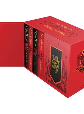 进口原版 格来芬多学院精装版英文原版 Harry Potter Gryffindor House Edition Hardback Box Set 哈利波特7册盒装 J.K. Rowli