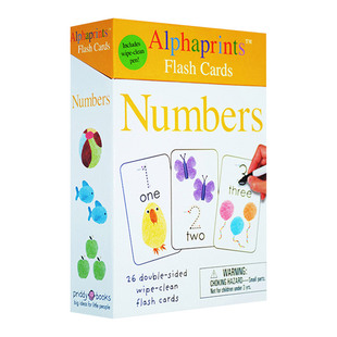 Roger 英文原版 Alphaprints Flash Numbers Cards Wipe 进口原版 Macmillan 英文版 Priddy Clean