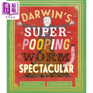 进口原版 *达尔文的超级蠕虫奇观 Darwin's Super-Pooping Worm Spectacular 英文原版儿童科普绘本动物知识百科图 Wide Eyed Ed