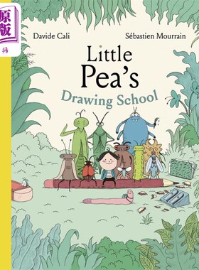 进口原版 *Little Pea's Drawing School 小豆子的画画学校 英文原版 进口原版 4岁到6岁 精装 儿童图画书 Davide C   Abrams & Ch