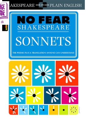 进口原版 *莎士比亚十四行诗 无惧莎士比亚 系列 英文原版 Sonnets No Fear Shakespeare Gwynne Evans   Sparknotes