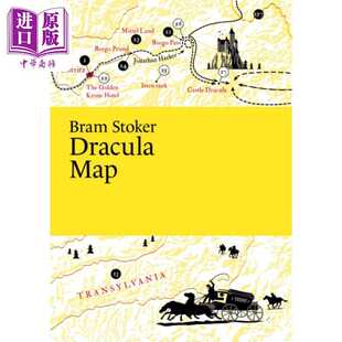 Bram 经典 名著 Grafik 进口原版 Martin Dracula Paris Map Stoker Thelander 英文原版 德古拉地图 文学 布拉姆斯托克