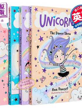 进口原版 *独角兽尼亚 4册 Unicornia 系列 英文原版 儿童奇幻故事小说读物 A Magical Birthday The Dance Show 进   Walker UK