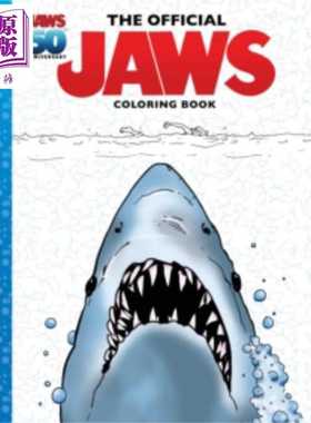 进口原版 *大白鲨 电影官方涂色书 英文原版 The Official Jaws Coloring Book Media TieIn Zackery Cuevas,Alvin    SCHOLASTIC