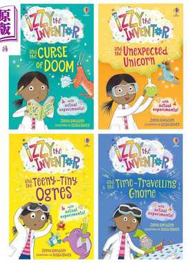 进口原版 *伊兹系列 小发明家伊兹1-4 Izzy the Inventor Series Zanna Davidson 4 Books Collection英文原版儿童   Usborne Publ