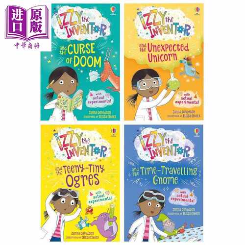 进口原版 *伊兹系列 小发明家伊兹1-4 Izzy the Inventor Series Zanna Davidson 4 Books Collection英文原版儿童   Usborne Publ