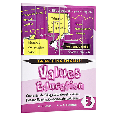 进口原版 *【新加坡英语教材】Targeting English Values EdＵＣation Through Comprehension Book 3 目标英语价值观