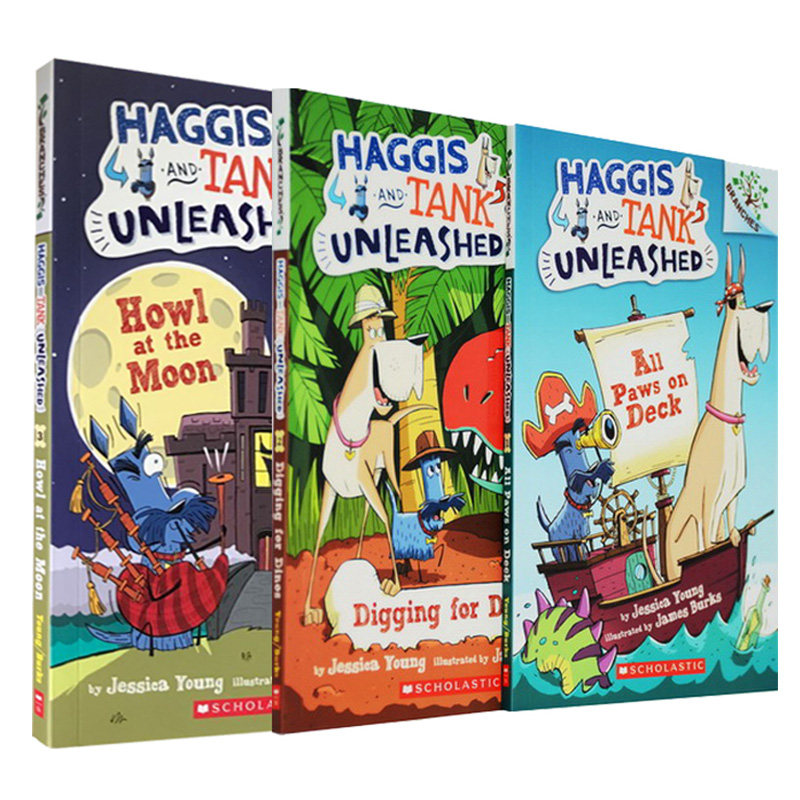 进口原版 *学乐桥梁书大树系列第一级 英文原版 Scholastic Branches Haggis tank unleashed 3册 桥梁章节书 全彩   Scholastic P