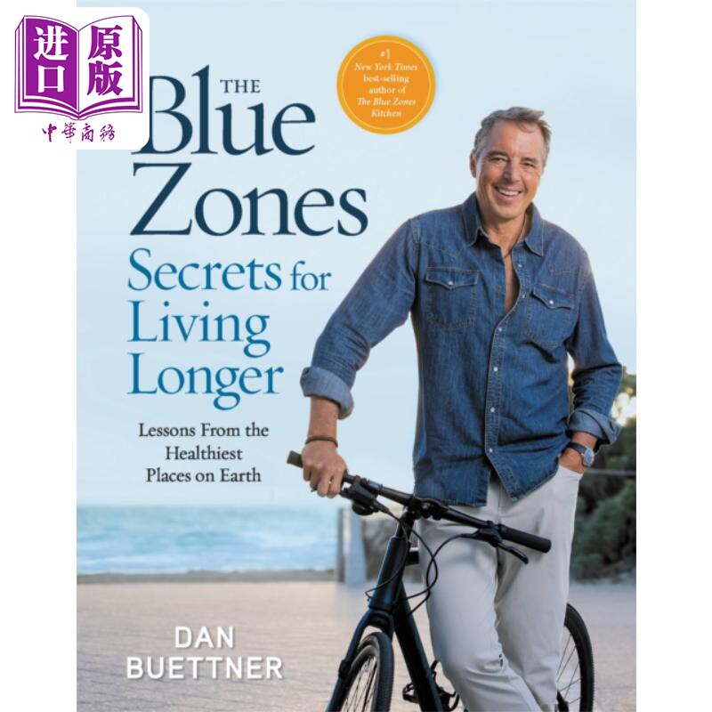 进口原版 *蓝色地带长寿秘诀 从健康的地方汲取教训 英文原版 Dan BuettnerThe Blue Zones Secrets for Living Lon   National Ge