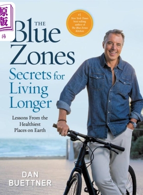 进口原版 *蓝色地带长寿秘诀 从健康的地方汲取教训 英文原版 Dan BuettnerThe Blue Zones Secrets for Living Lon   National Ge