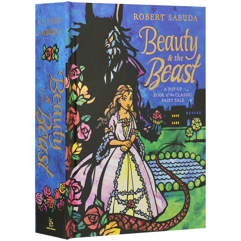 进口原版 美女与野兽 立体书 英文原版 Beauty and the Beast 精装 pop up book 0-3-4岁3D弹起教具玩具益智互动图画书 进口英