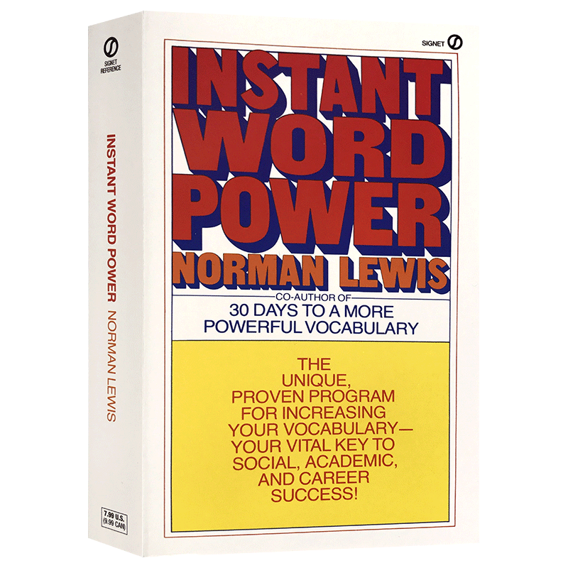 进口原版 Instant Word Power 即时单词的力量 英文原版 Word Power Made Easy同作者诺曼刘易斯词根词缀记英语词汇学习书 英文