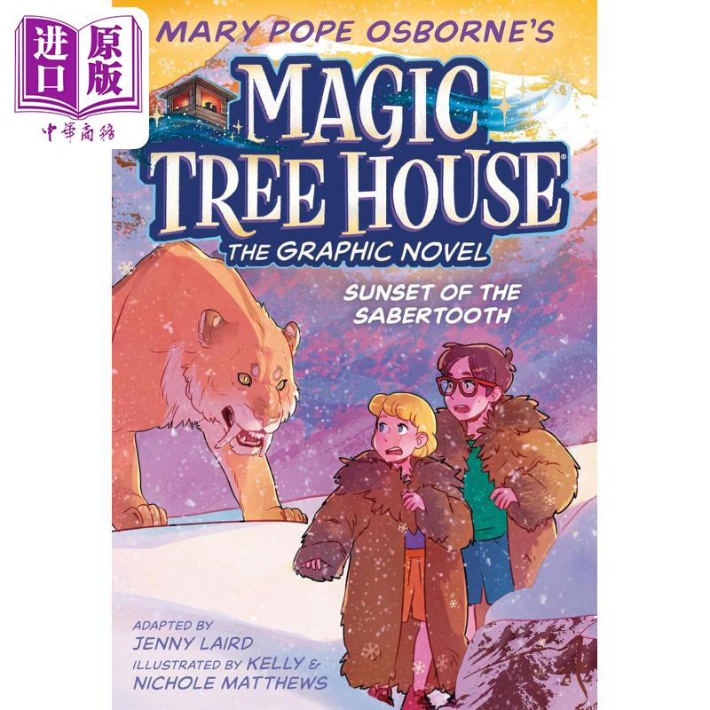 进口原版 *树屋桥梁漫画7 Magic Tree House 7 Sunset of the Sabertooth 英文原版进口小初文学 儿童漫画故事   Random House US