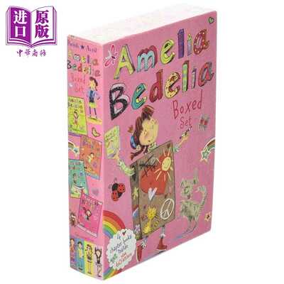 进口原版 *糊涂女佣章节书#2(4册盒装)Amelia Bedelia Chapter Book Box Set #2 英文原版 儿童章节书 黑白插图章节   Harper Coll