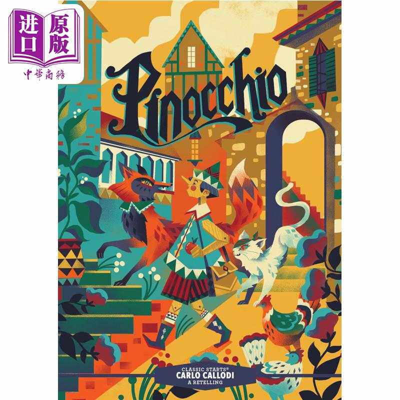 进口原版 *开始读经典 木偶奇遇记 Classic Starts Pinocchio 英文原版 经典文学故事 精简版插图章节书 名著读物    Union Square