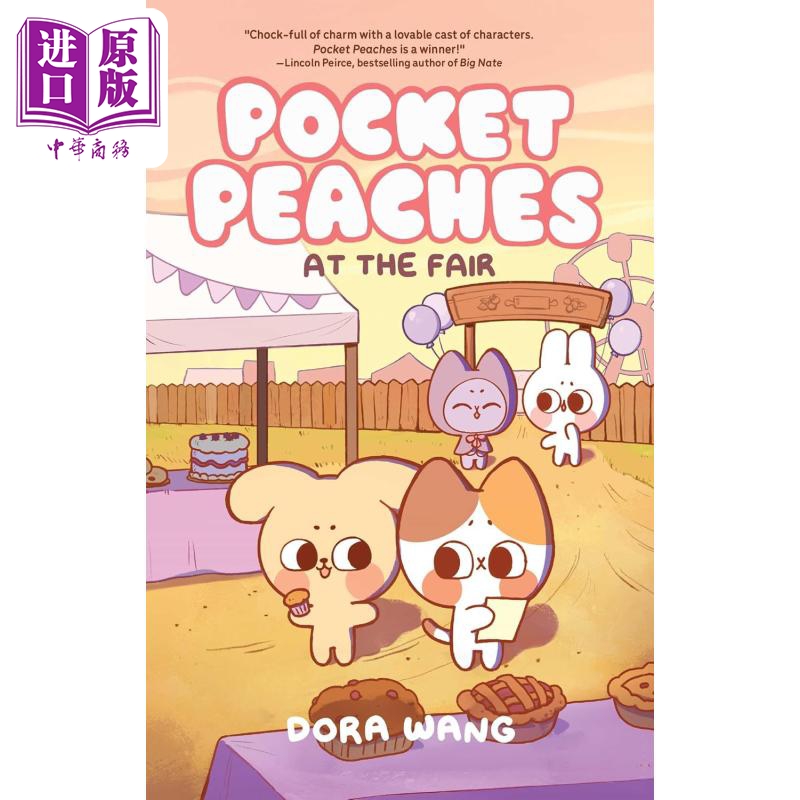 进口原版 *桥梁漫画 桃子太郎2 Pocket Peaches At The Fair 英文原版 儿童小初文学 全彩图画图像小说章节故事 精   Andrews McMe